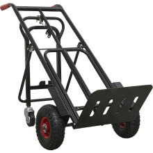 300kg Heavy Duty 3 in 1 Sack Truck & Solid PU Tyres - 45Â Support Trolley Legs