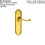 Loops PAIR Reeded Scroll Handle on Shaped Lock Backplate 205 x 49mm Polished Brass 2