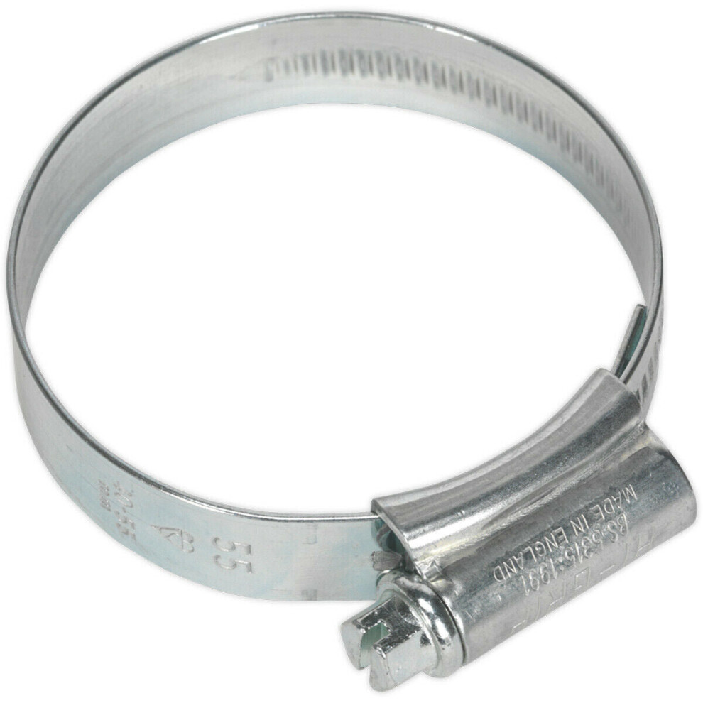 Loops 20 Pack Zinc Plated Hose Clip - 40 To 55Mm Diameter - External Pressed Threads