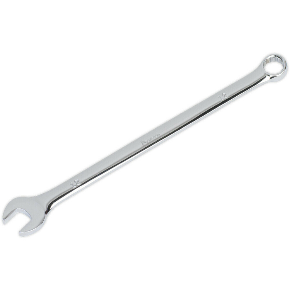 Loops 12Mm X 225Mm Extra Long Combination Spanner - Chrome Vanadium Steel Nut Wrench