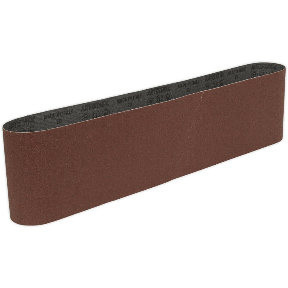 Premium 100Mm X 915Mm Sanding Belt - 80 Grit Aluminium Oxide Cloth Backed Loop 5056581911131
