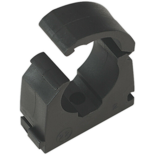 Loops 20 PACK - 22mm Pipe / Cable Wall Clips - Nylon Tube Round Conduit Cleat Holder