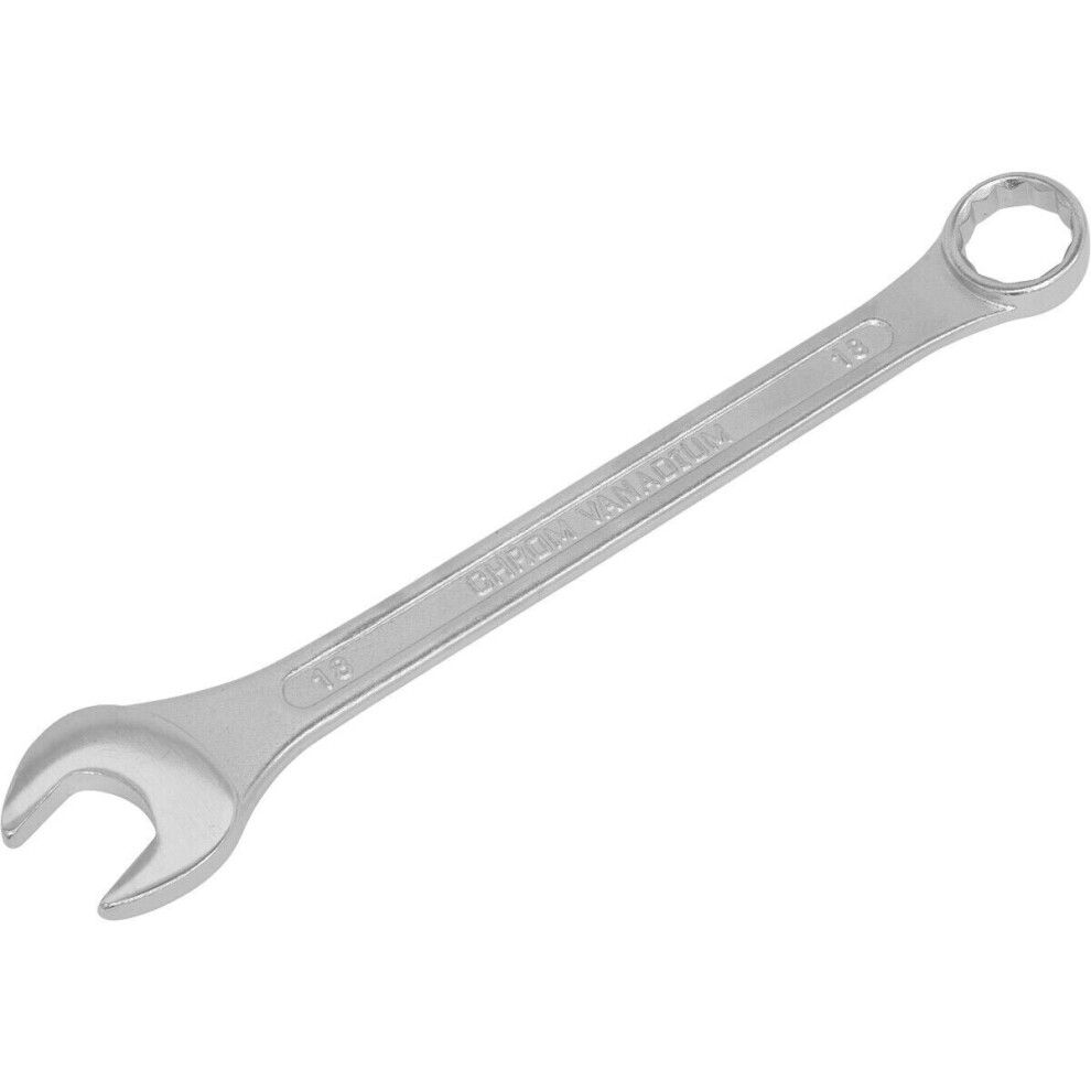 Loops 18Mm Combination Spanner - Fully Polished Heads - Chrome Vanadium Steel