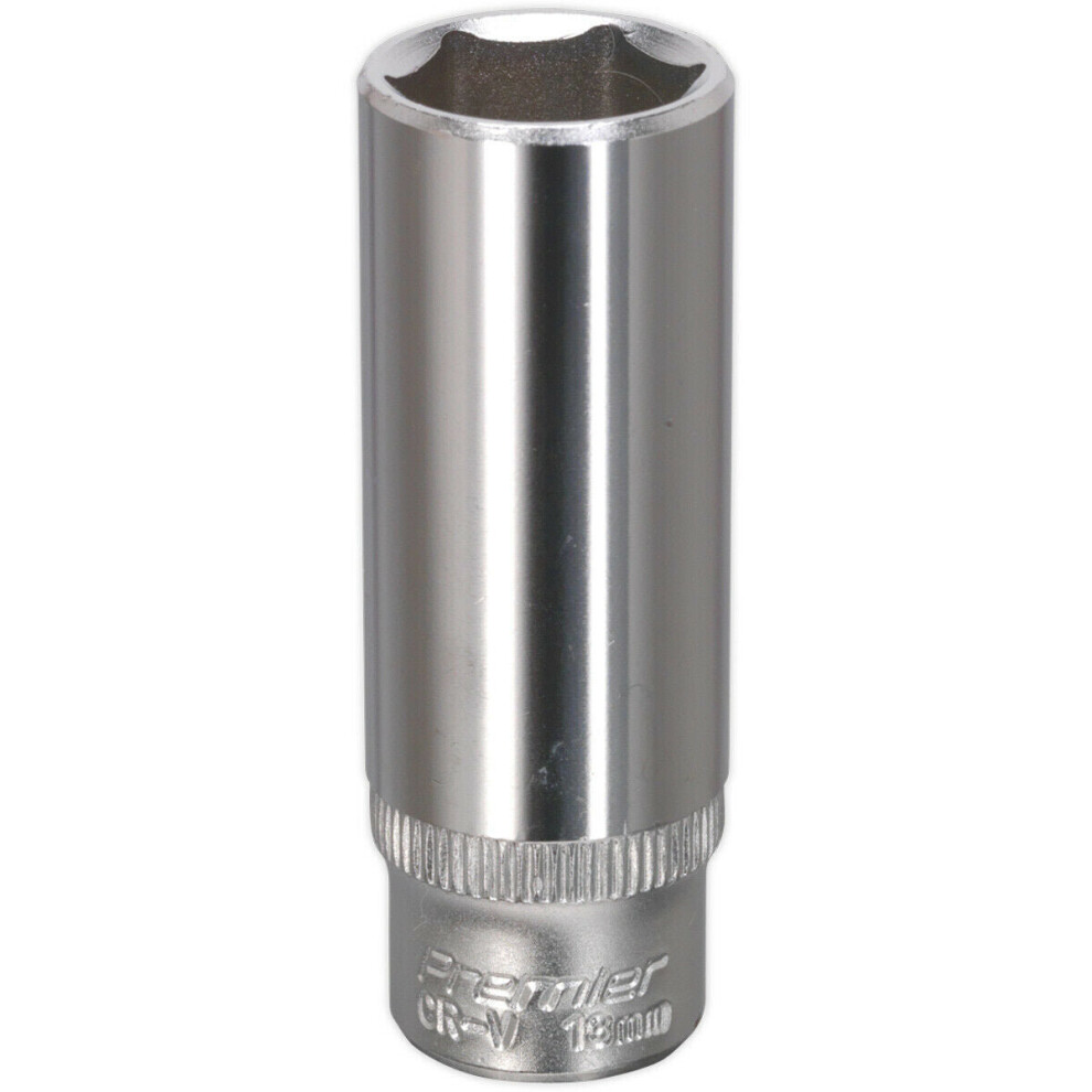 New Loops 13Mm Forged Steel Deep Drive Socket 1/4" Square Drive Chrome Vanadium Socket Wrench-Driver-Garage-Inch-Hardened-Tempered-Socket Size 1
