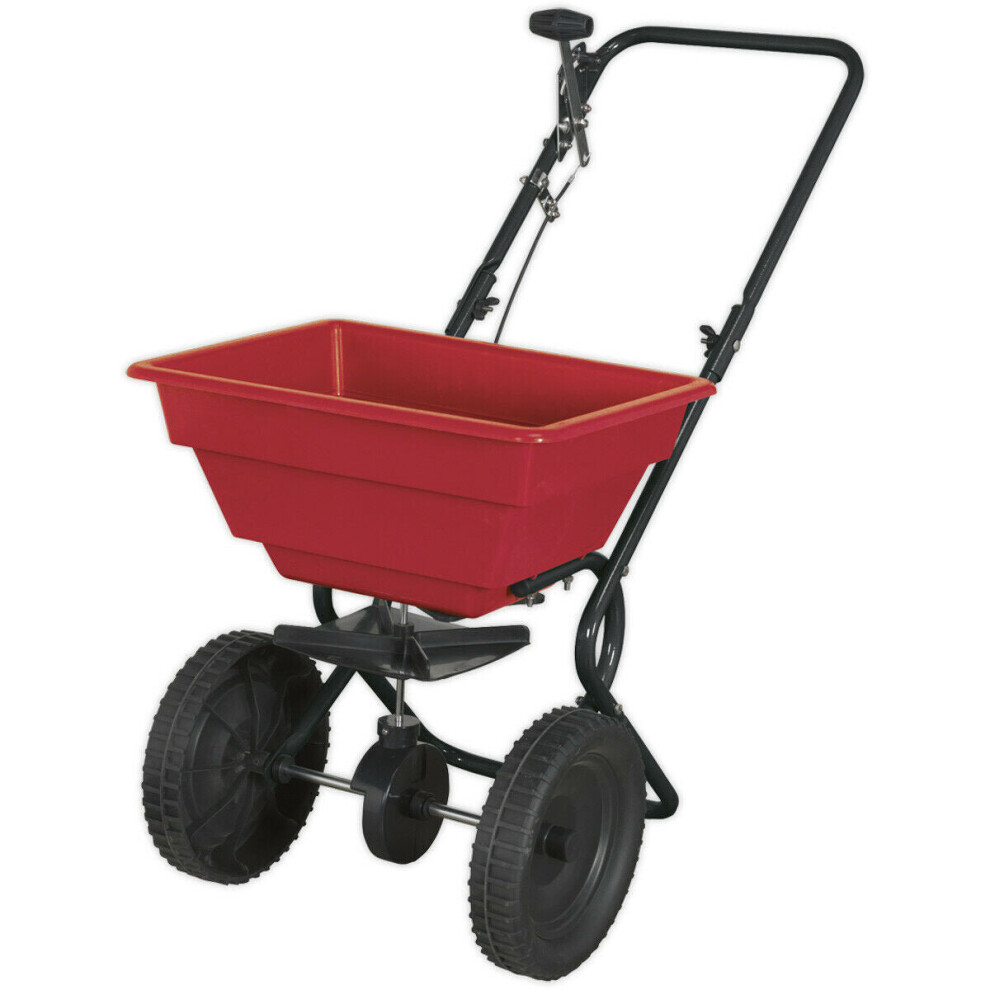 Lightweight Walk Behind Broadcaster Spreader - 27kg Capacity - 360 Degree Spray