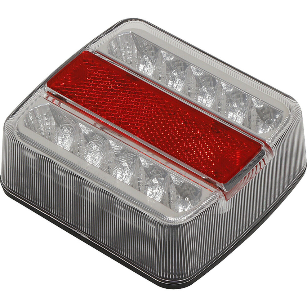 12V SMD LED Rear Square Lamp Cluster - 5 Function - Easy Install - Towing Light