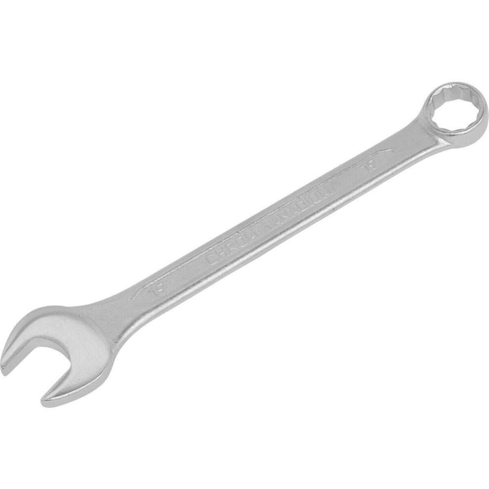 Loops 19Mm Combination Spanner - Fully Polished Heads - Chrome Vanadium Steel