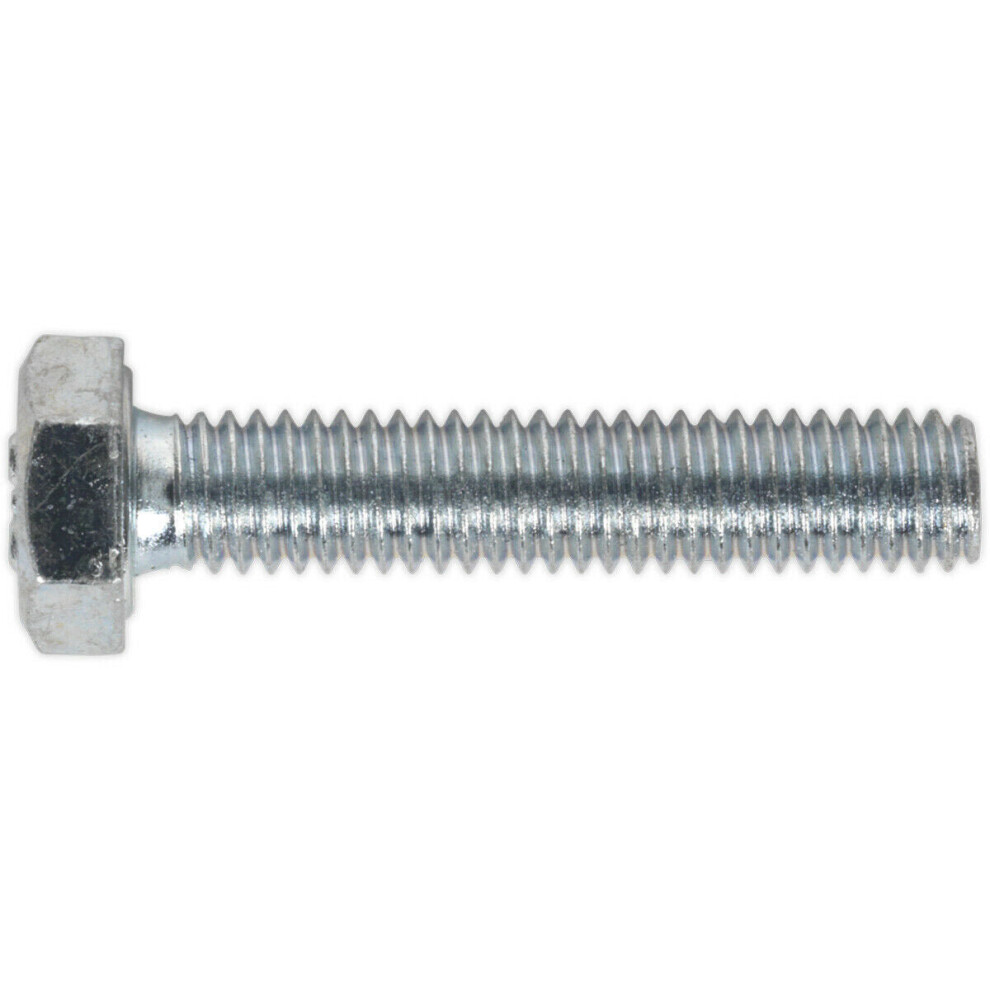 50 PACK HT Setscrew - M6 x 30mm - Grade 8.8 Zinc - Fully Threaded - DIN 933