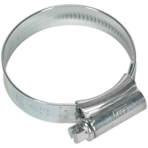 Loops 20 PACK Zinc Plated Hose Clip - 35 to 50mm Diameter - External Pressed Threads 2