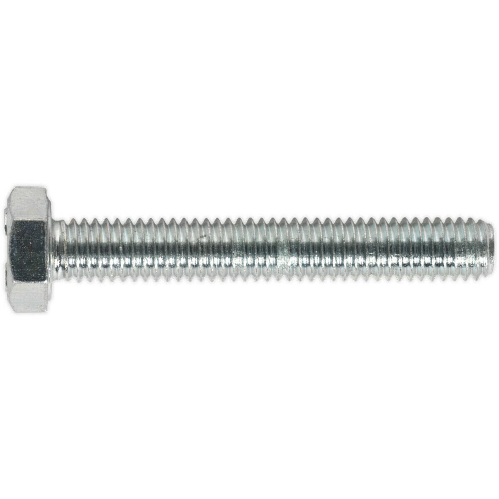 50 PACK HT Setscrew - M6 x 40mm - Grade 8.8 Zinc - Fully Threaded - DIN 933