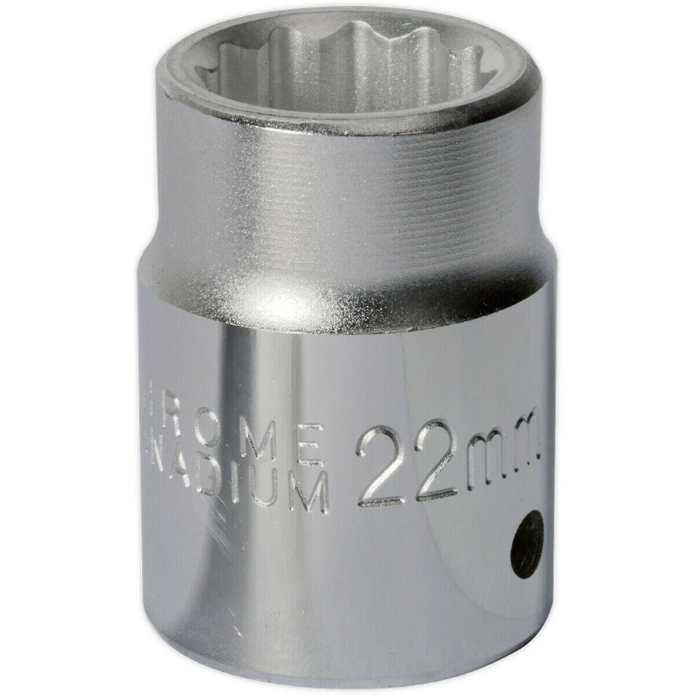 22Mm Forged Steel Drive Socket - 3/4" Square Drive - Chrome Vanadium Socket 5056581906519