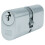 Loops 70mm OVAL Double Cylinder Lock Keyed to Differ 5 Pin Satin Chrome Door 3