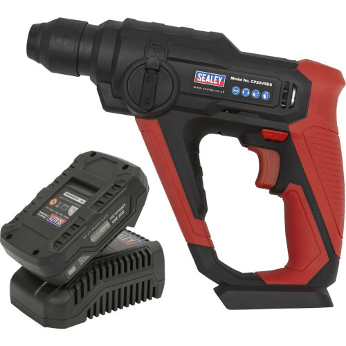 Loops 20V Rotary Hammer Drill - SDS Plus Chuck - Includes 2Ah Battery & Charger - Bag 2