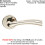 Loops 4x PAIR Curved Flowing Flared Handle Concealed Fix Round Rose Polished Nickel 2