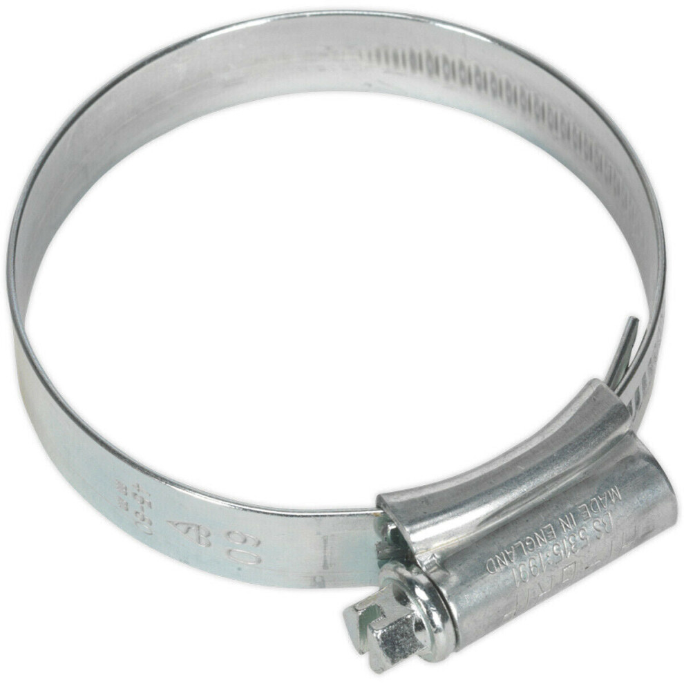 Loops 20 Pack Zinc Plated Hose Clip - 45 To 60Mm Diameter - External Pressed Threads