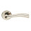 Loops 4x PAIR Curved Flowing Flared Handle Concealed Fix Round Rose Polished Nickel 4