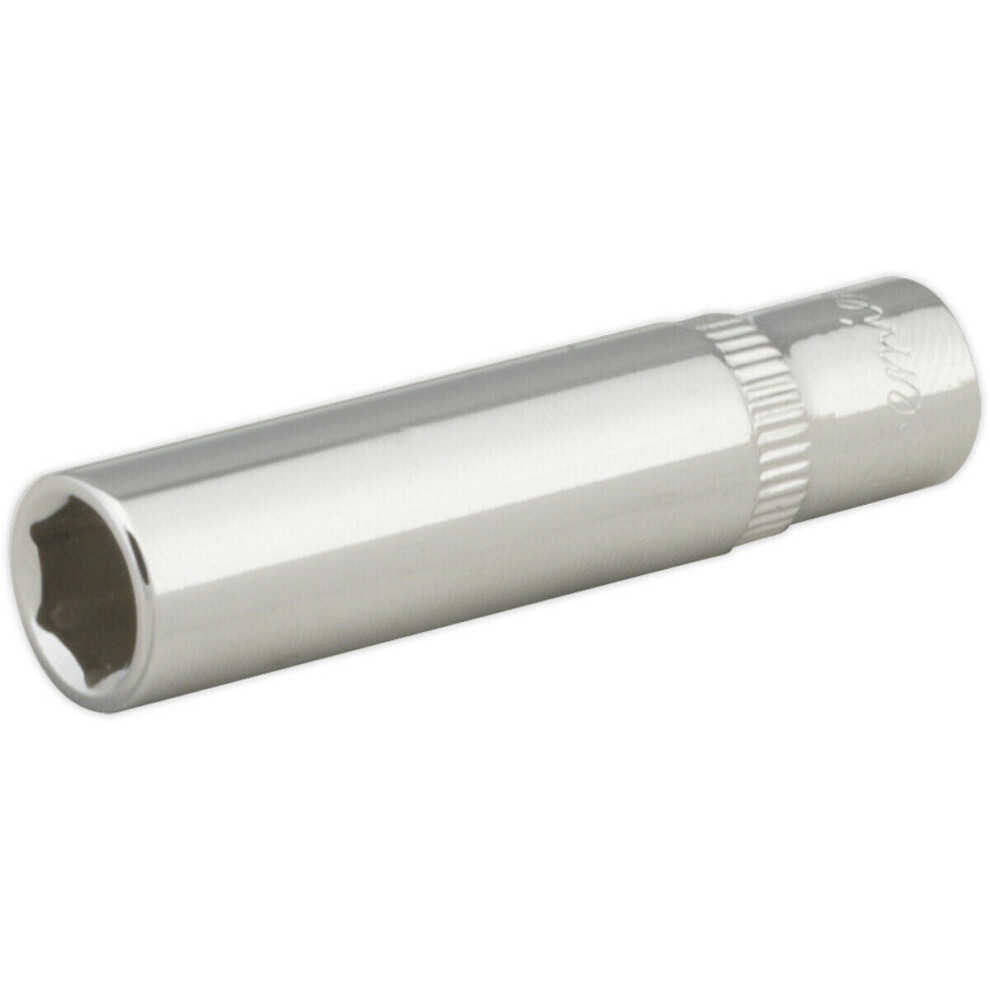 8mm Forged Steel DEEP Drive Socket - 1/4" Square Drive Polished Chrome Vanadium