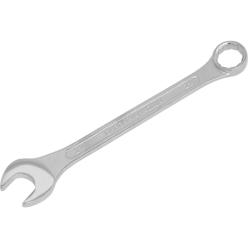 21Mm Combination Spanner - Fully Polished Heads - Chrome Vanadium Steel