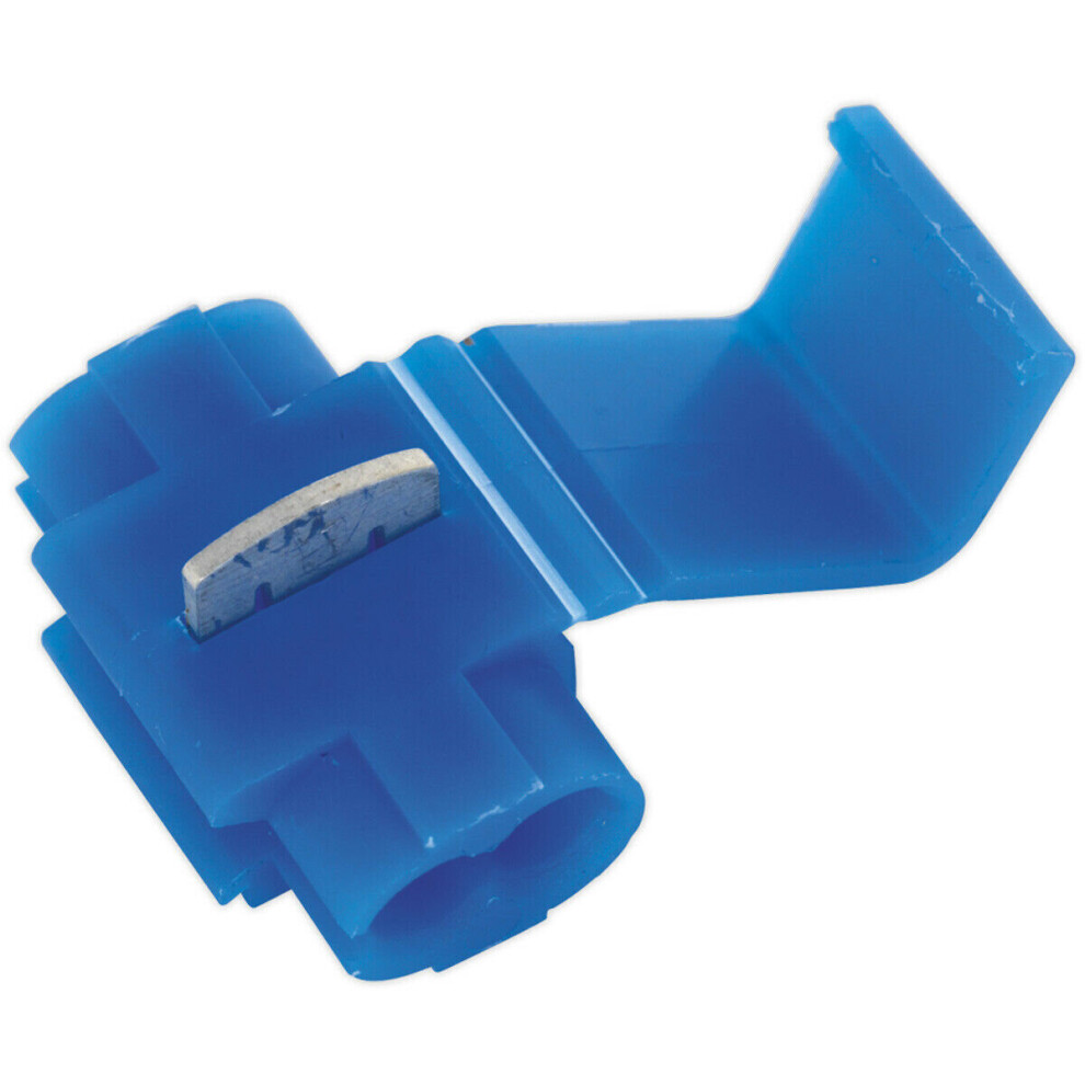 100 PACK Quick Splice Connector - Suitable for 16 to 14 AWG Cable - Blue