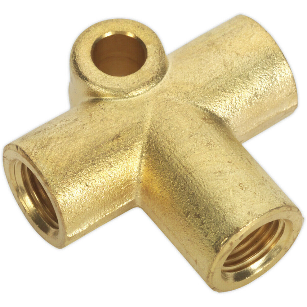 M10 x 1mm Brake Tube 3-Way Connector - 3/16 Inch Pipe Size - Braking Nut Fitting