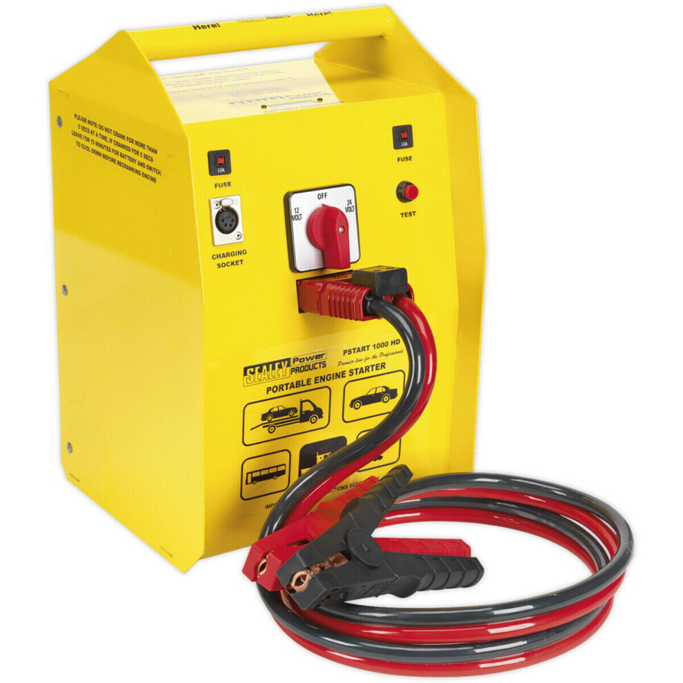 Loops High Power Emergency Jump Starter - Engines Up To 1000 Hp - 7000A / 3500A