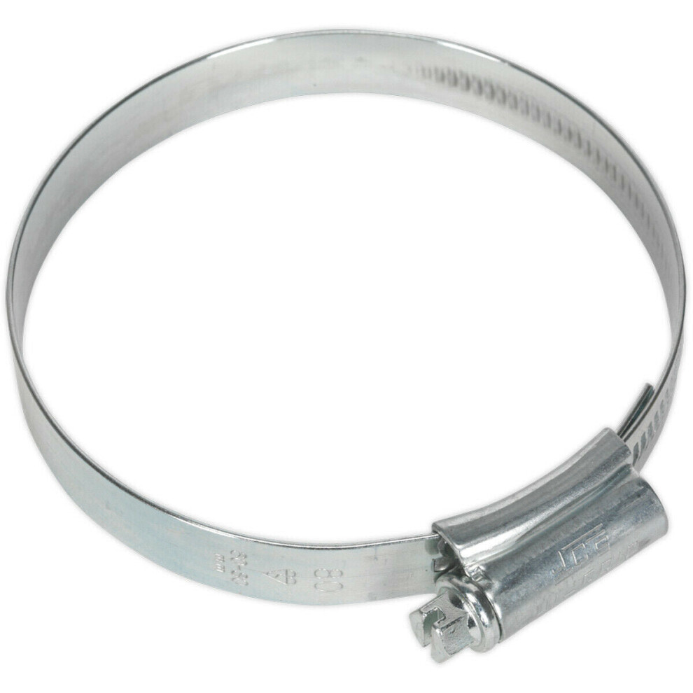 10 Pack Zinc Plated Hose Clip - 60 To 80Mm Diameter - External Pressed Threads 5056524279458