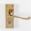 Loops PAIR Victorian Scroll Handle on Bathroom Backplate 120 x 41mm Polished Brass 3