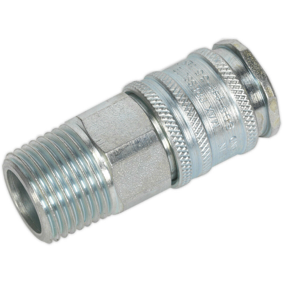 1/2 Inch BSPT Coupling Body Adaptor - Male Thread - High Flow Rate Coupler