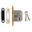 Loops 64mm 3 Lever BS Deadlock Square Forend Electro Brassed Door Security Latch 4