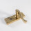Loops PAIR Victorian Scroll Handle on Bathroom Backplate 120 x 41mm Polished Brass 4