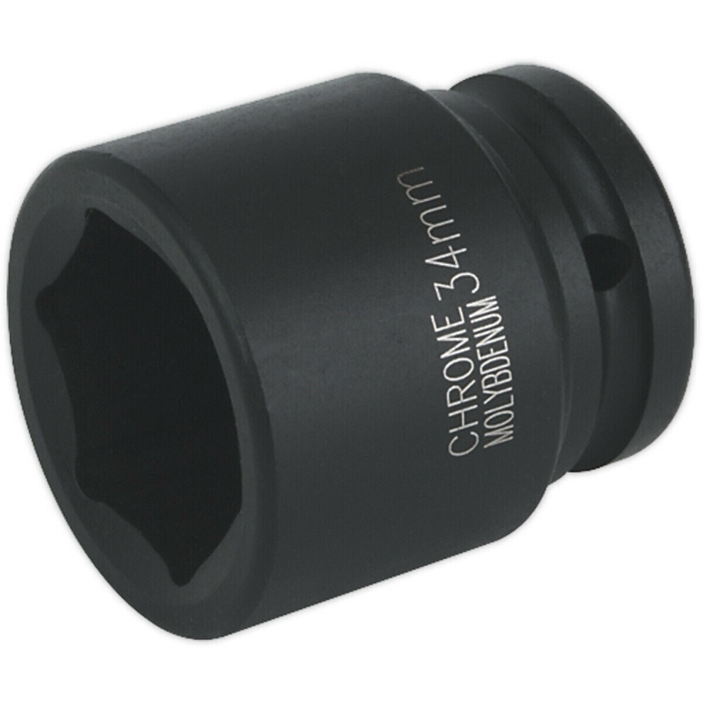 Loops 34Mm Forged Impact Socket - 3/4 Inch Sq Drive - Chromoly Impact Wrench Socket