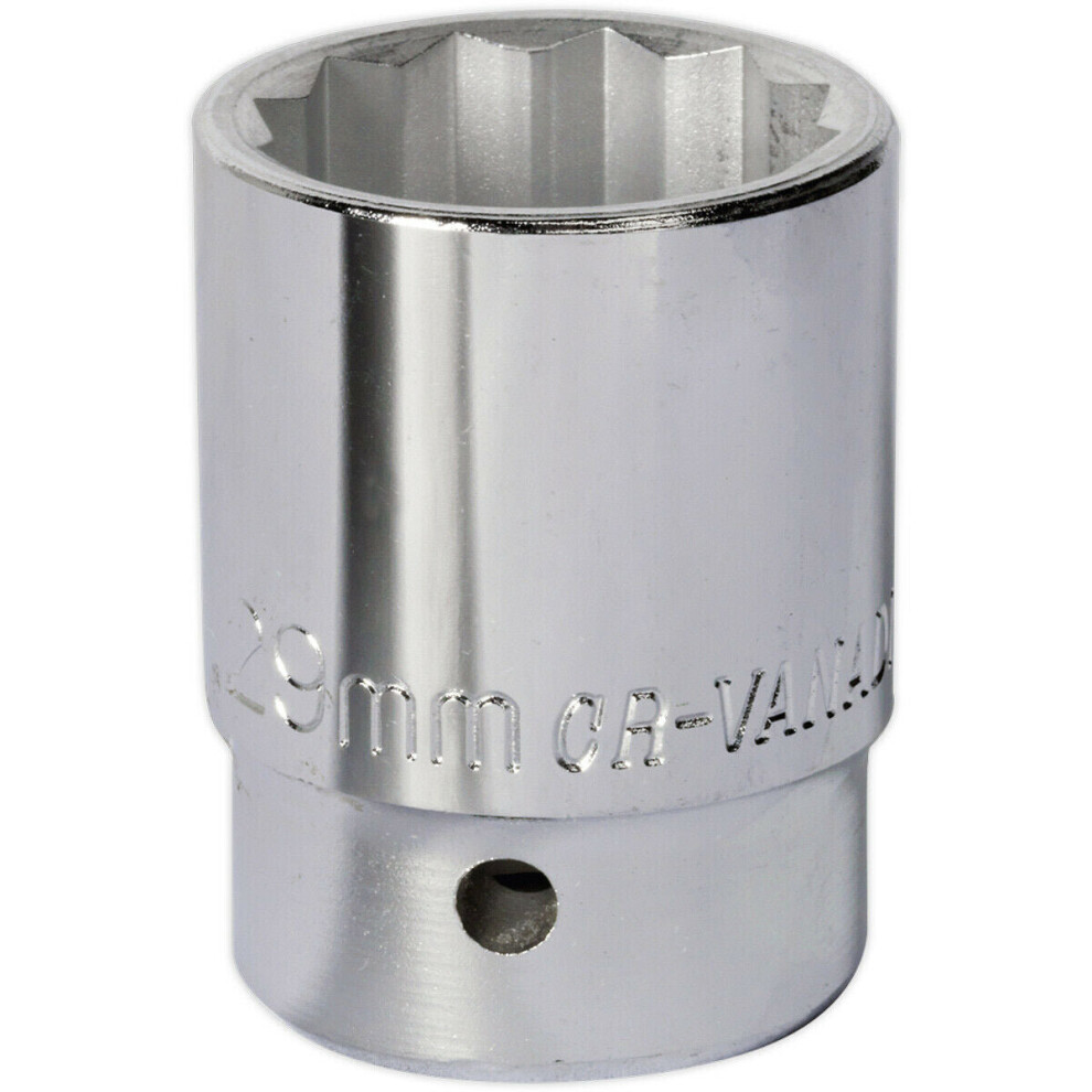 29mm Forged Steel Drive Socket - 3/4" Square Drive - Chrome Vanadium Socket