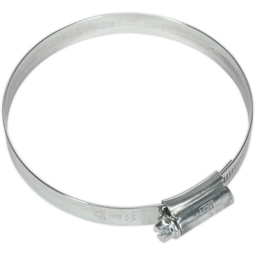 Loops 10 PACK Zinc Plated Hose Clip - 80 to 100mm Diameter - External Pressed Threads 2
