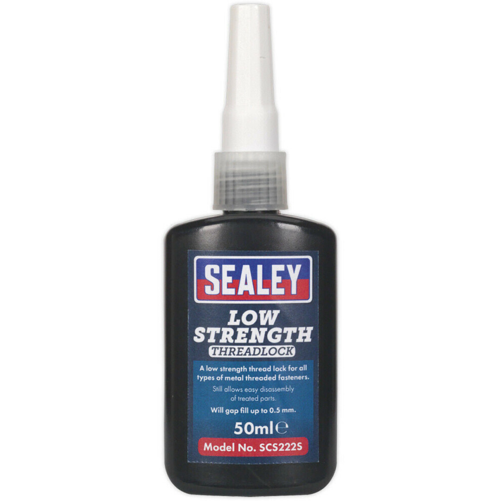 50ml Low Strength Thread Lock - Fill Up To 0.5mm Gaps - Metal Threaded Fasteners