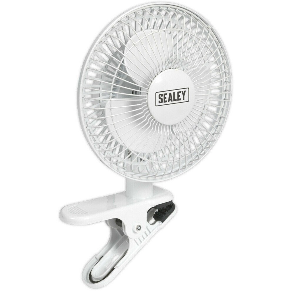 8" Clip On Fan - Tilt & Swivel - Fully Guarded - 2 Speed Settings - 20W Motor