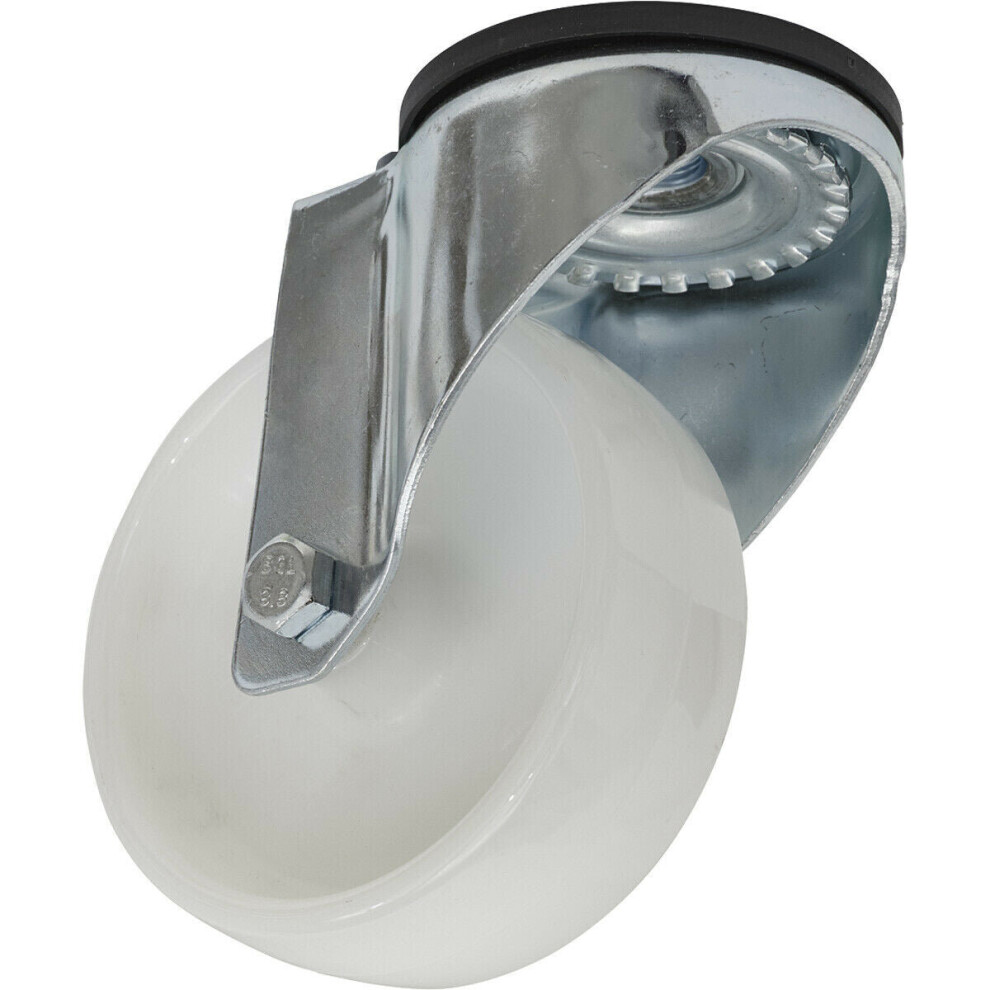 100Mm Bolt Hole Swivel Castor Wheel - 36Mm Tread - Non-Marking Polyamide 5056581915016