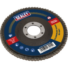 125mm Aluminium Oxide Flap Disc - 22mm Bore - Depressed Centre Disc - 80 Grit