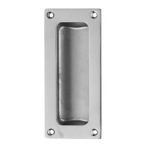 Loops Recessed Sliding Door Flush Pull 102 x 45mm 10.5mm Depth Polished Chrome 1