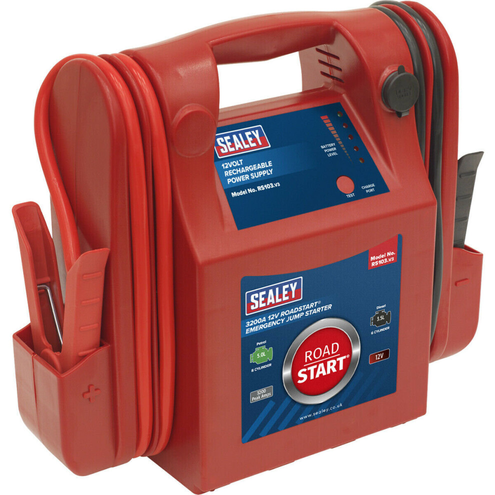 3200A Emergency Jump Starter - Car Battery Jump Start Charge - Rechargeable 5056581900210