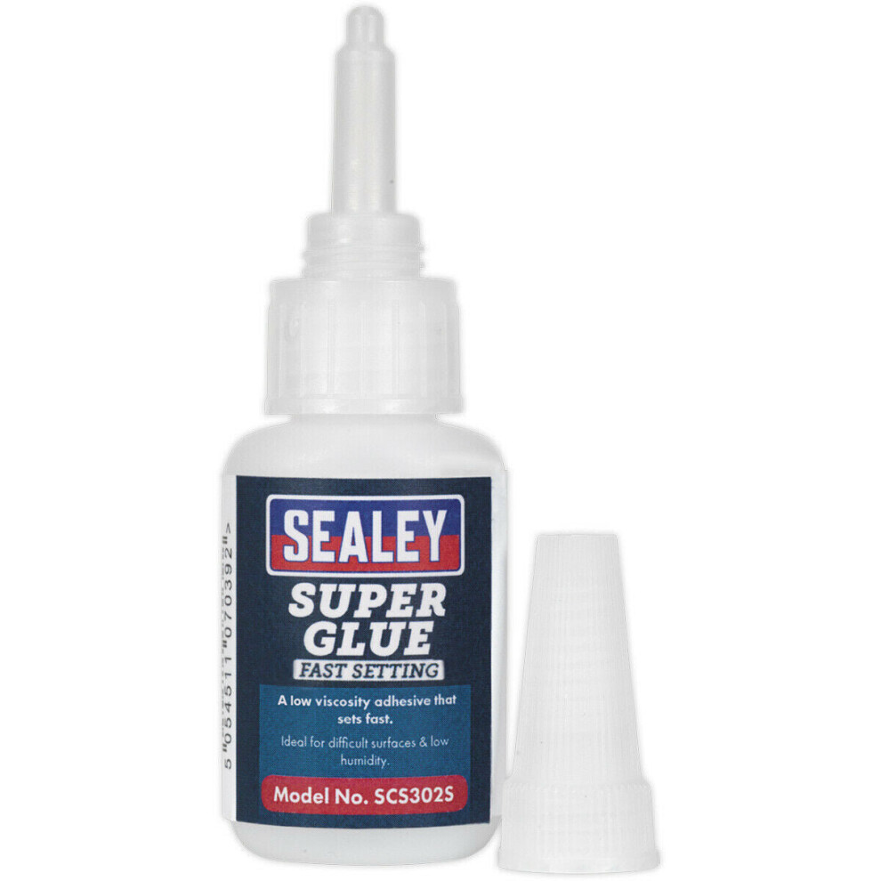 20g Fast Setting Super Glue - Low Viscosity Adhesive - Bond Metal Rubber Plastic