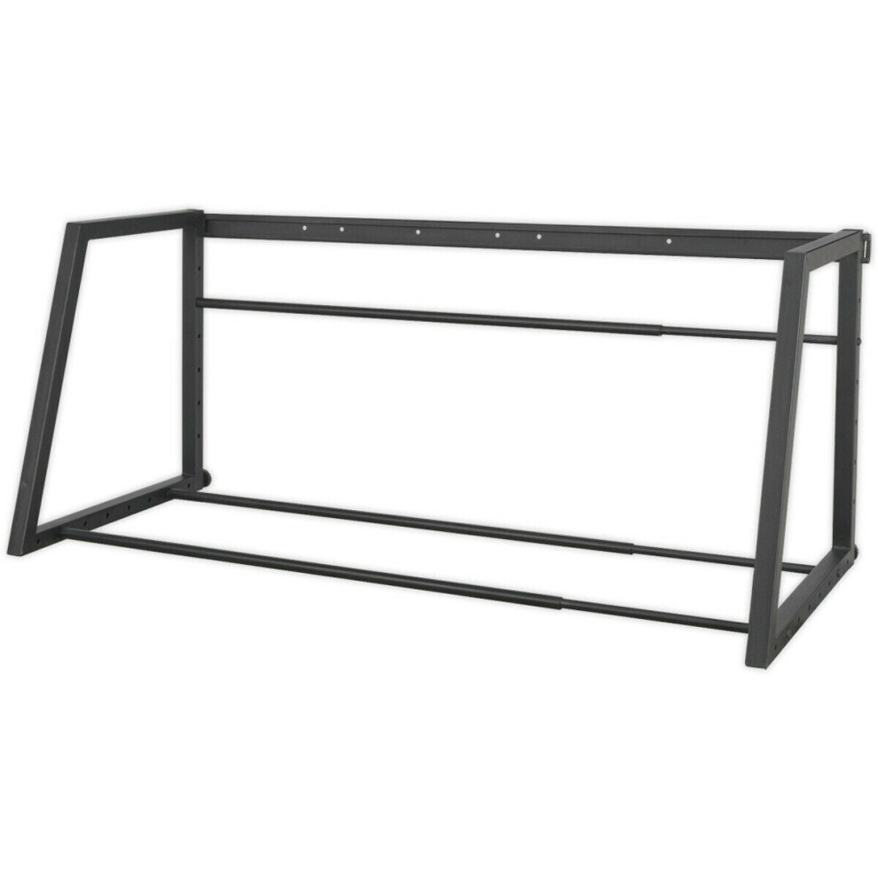 Loops Wall Or Floor Mounted Tyre Rack - Steel Construction - Adjustable Width