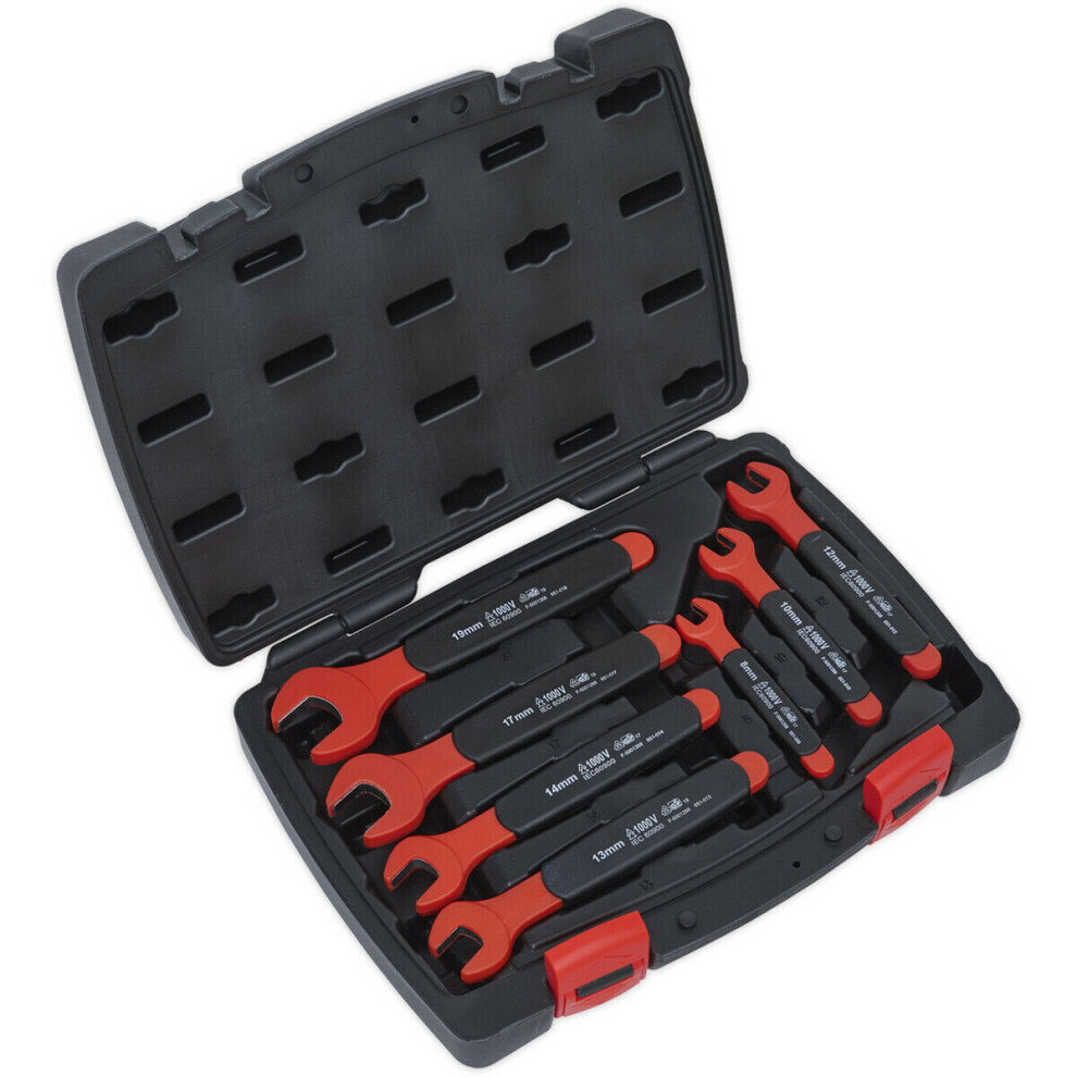 7Pc Insulated Vde Open Ended Spanner Set - 1000V Electricians Shock Proof Wrench 5056524248638