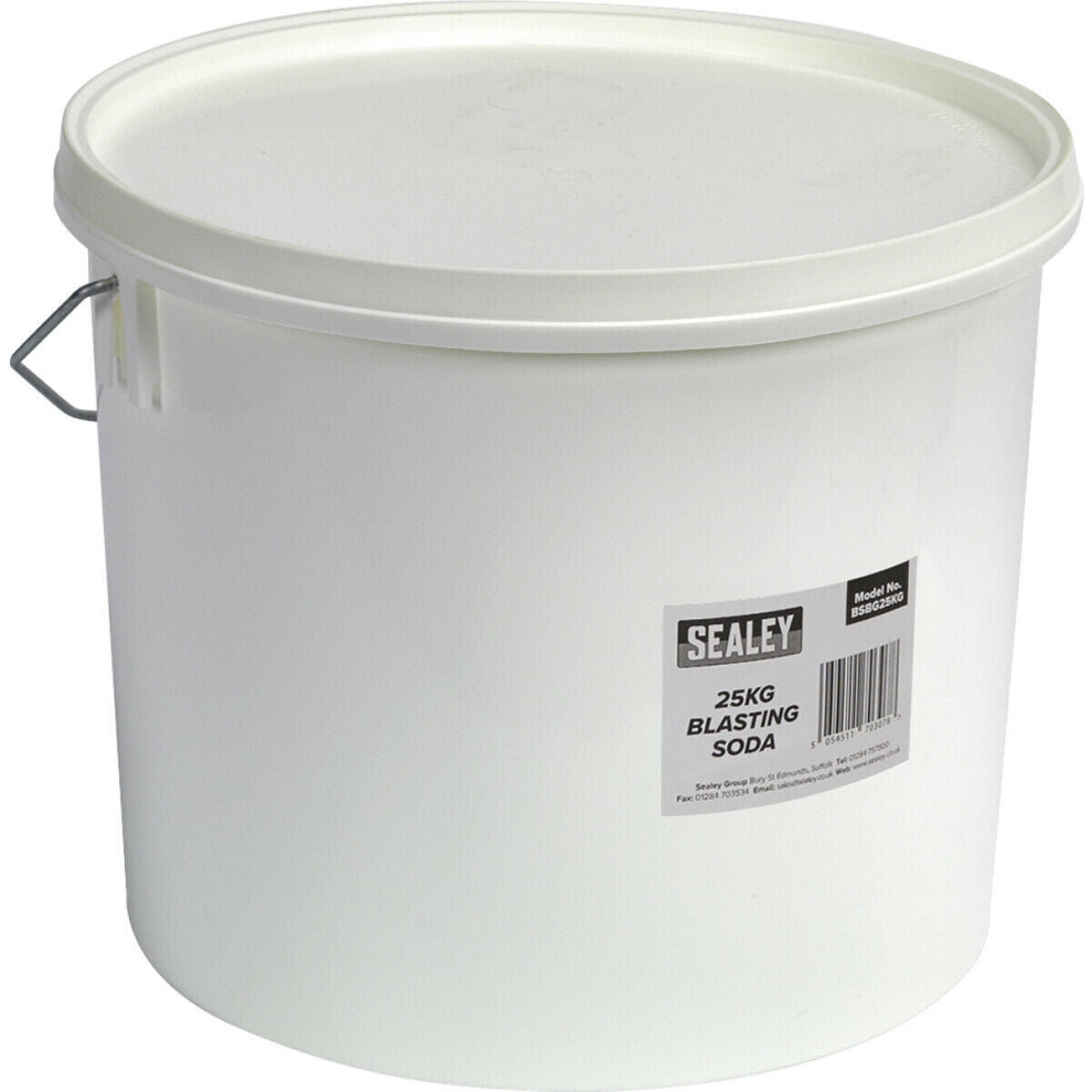 25KG Shot Blasting Soda PLASTIC TUB - Sand Blasting Paint Rust 285 Micron COARSE