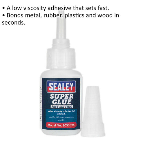 Loops 20g Fast Setting Super Glue - Low Viscosity Adhesive - Bond Metal Rubber Plastic 1