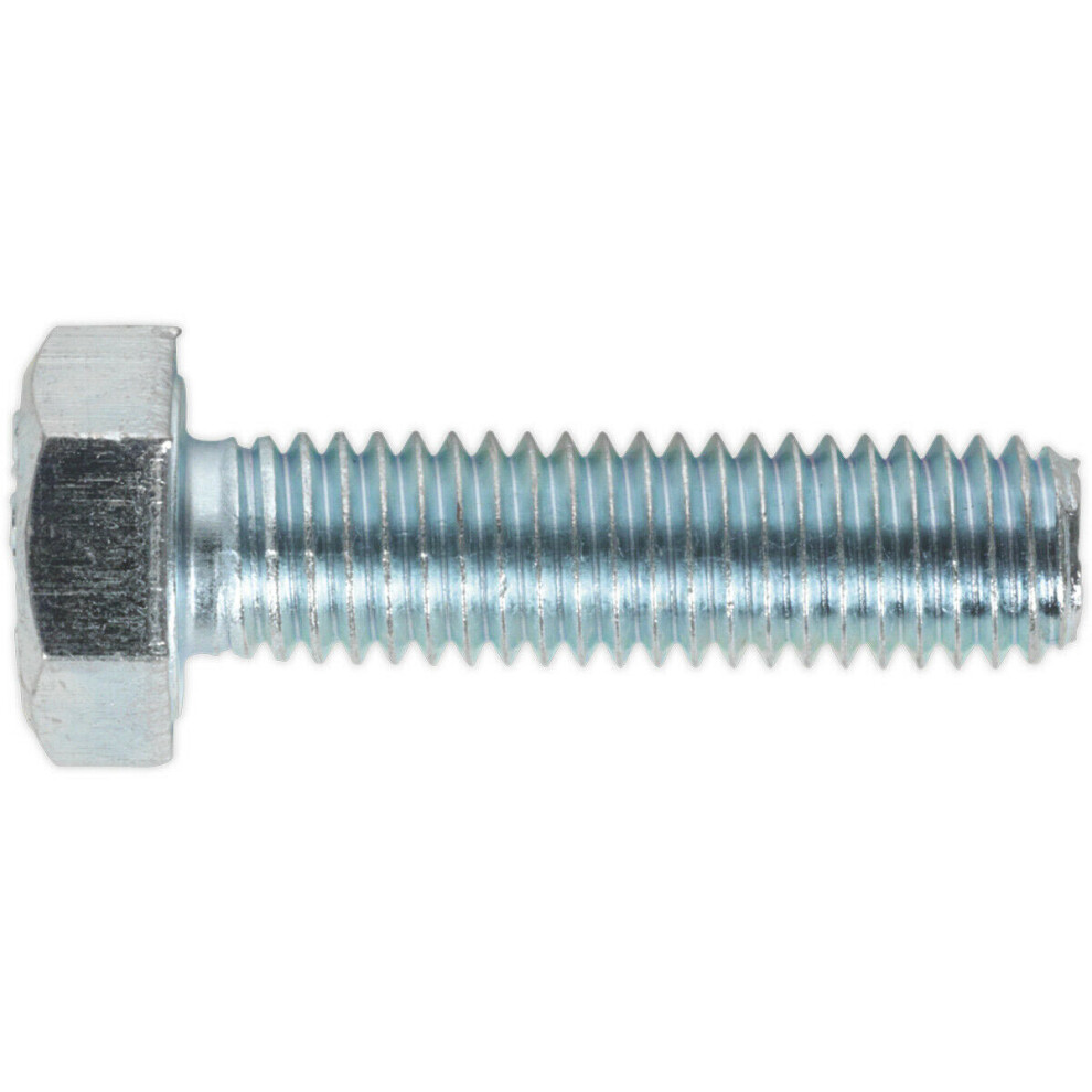 50 Pack Ht Setscrew - M8 X 30Mm - Grade 8.8 Zinc - Fully Threaded - Din 933 5056581927286