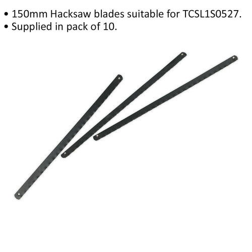 Loops 10 PACK - 150mm Junior Hacksaw Blades - HSS Bi-Metal Multi Material Cutting 1