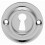Loops 42mm Standard Keyhole Profile Escutcheon Rounded Ridge Polished Chrome 2