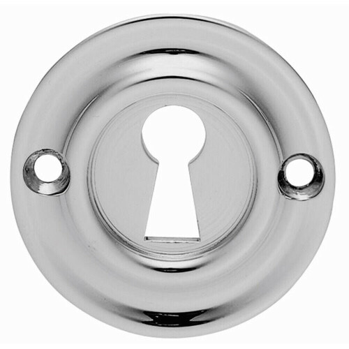 Loops 42mm Standard Keyhole Profile Escutcheon Rounded Ridge Polished Chrome 1