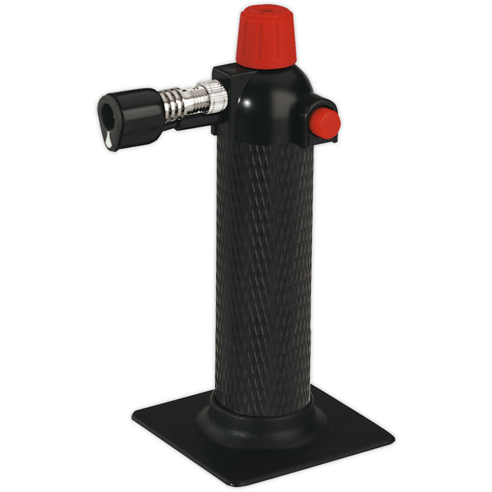 Mini Butane Soldering Blow Torch & Hands Free Stand - Adjustable Flame Gun Kit