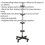 Loops Freestanding Wheel Storage Trolley - Four Locking Castors - 100kg Capacity 2